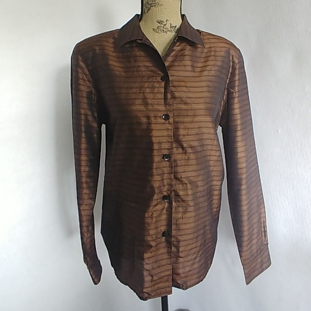 Jones New York Women's Silk Button Blouse
